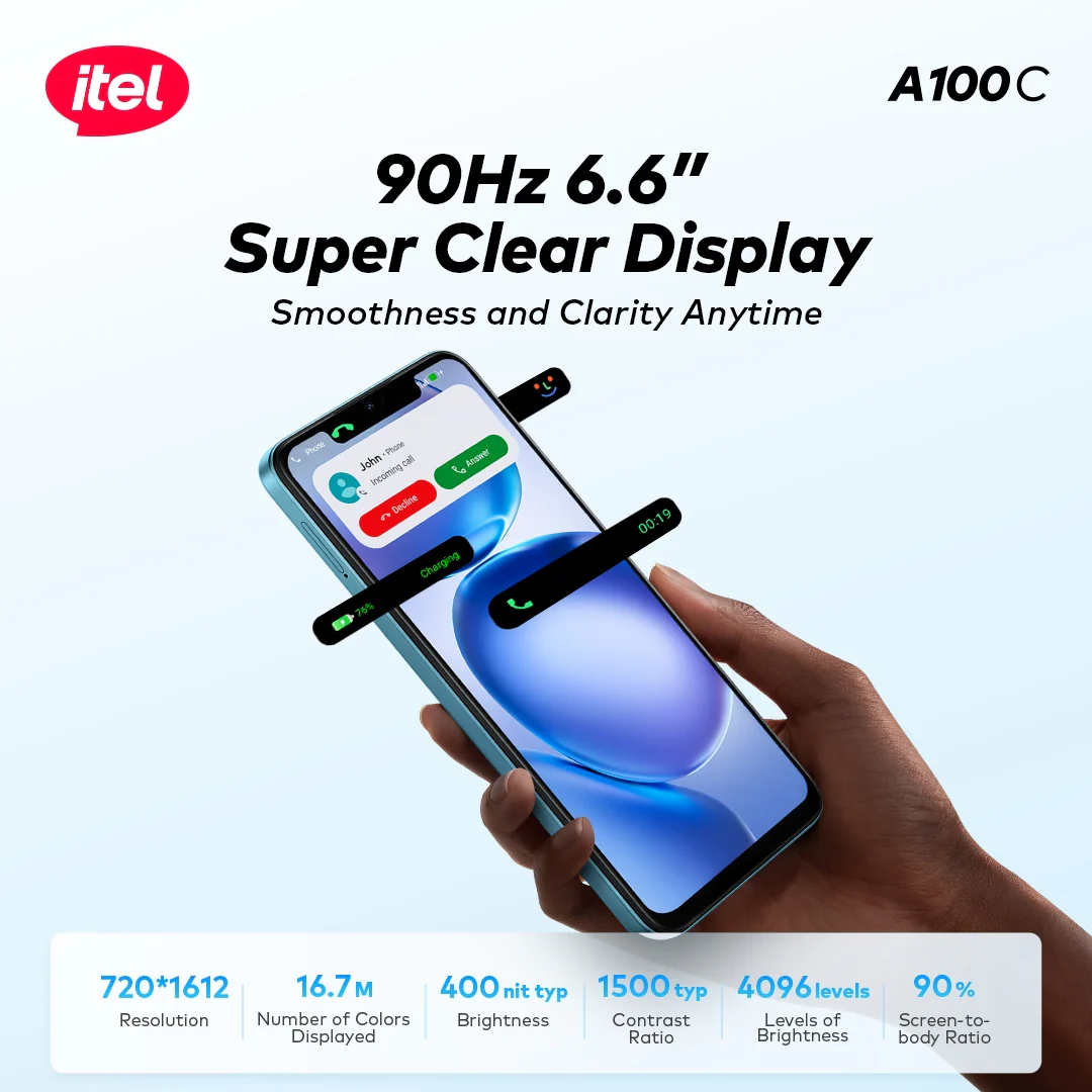 A100C 90hz 6.6" Super Clear Display 5000mah Military-grade Durability Ultra-Link Free Call DTS Sound - Image 3