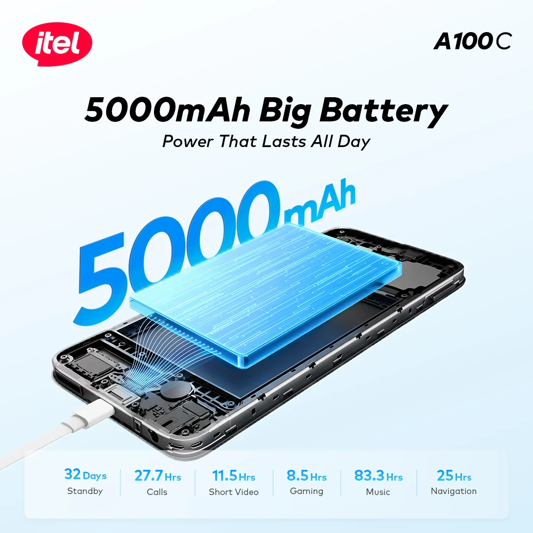 A100C 90hz 6.6" Super Clear Display 5000mah Military-grade Durability Ultra-Link Free Call DTS Sound - Image 4