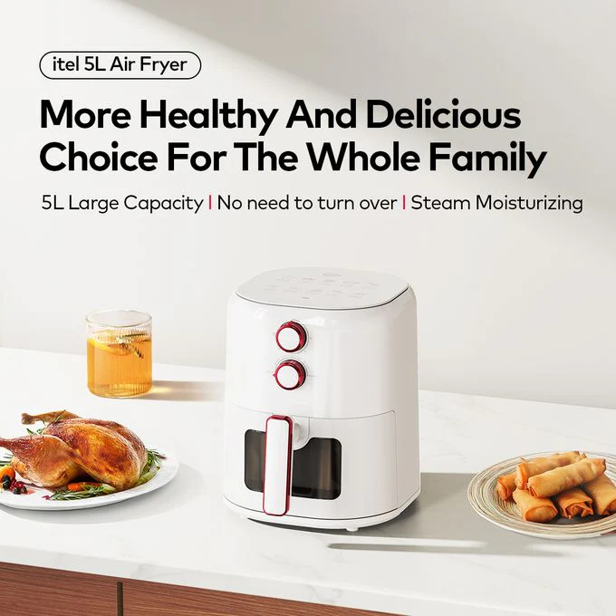 itel 5L Temperature Control Oil-free Air Fryer (IAF-001) Airfryer - Image 2
