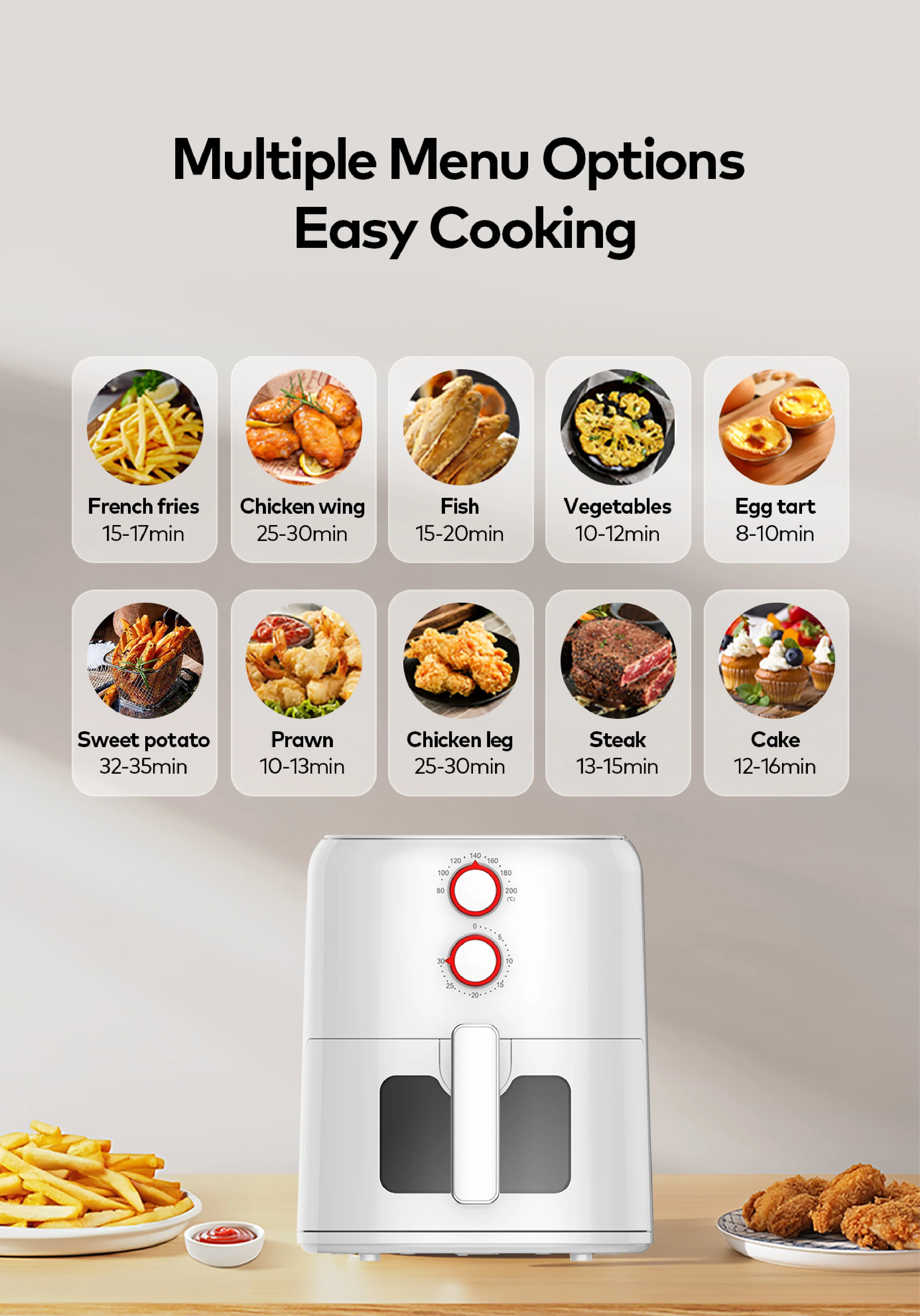 itel 5L Temperature Control Oil-free Air Fryer (IAF-001) Airfryer - Image 7