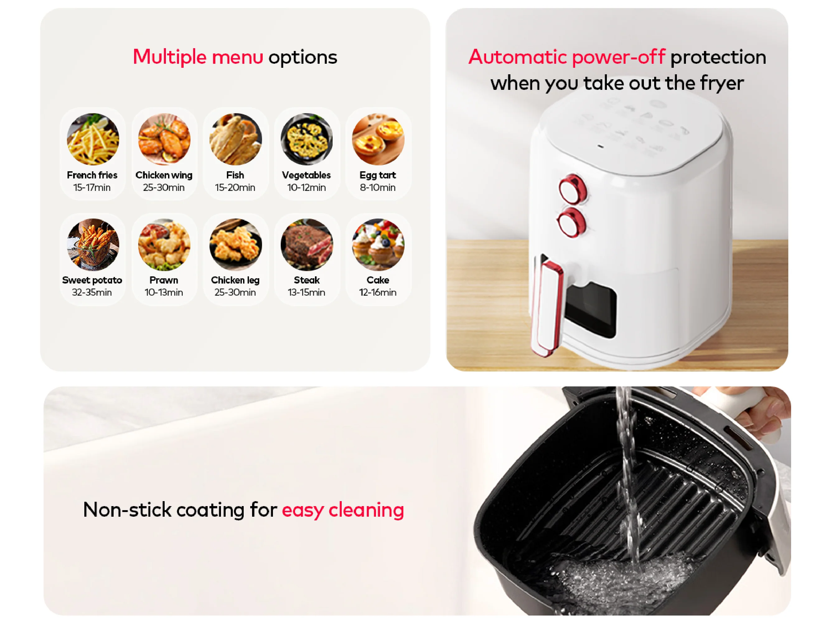 itel 5L Temperature Control Oil-free Air Fryer (IAF-001) Airfryer - Image 9