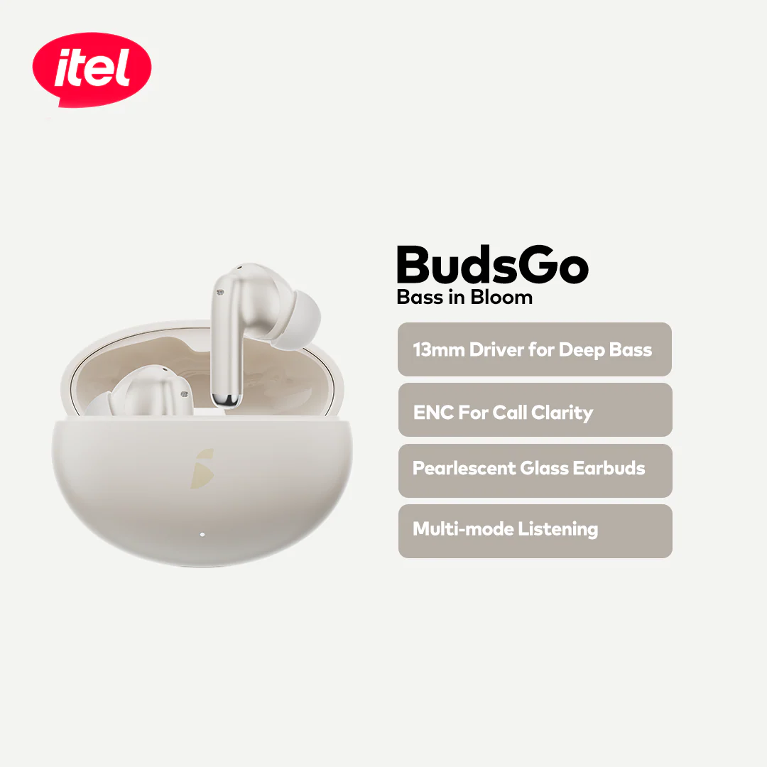 BudsGo 13mm Driver for Deep Bass ENC Call Clarity Pearlescent Gloss Comfortable In-Ear Fit 24hr playtime - Image 3