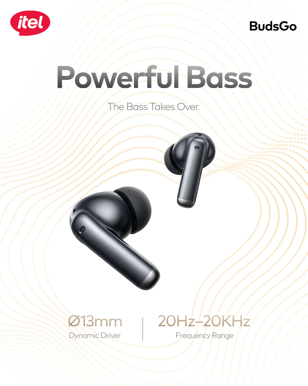BudsGo 13mm Driver for Deep Bass ENC Call Clarity Pearlescent Gloss Comfortable In-Ear Fit 24hr playtime - Image 5