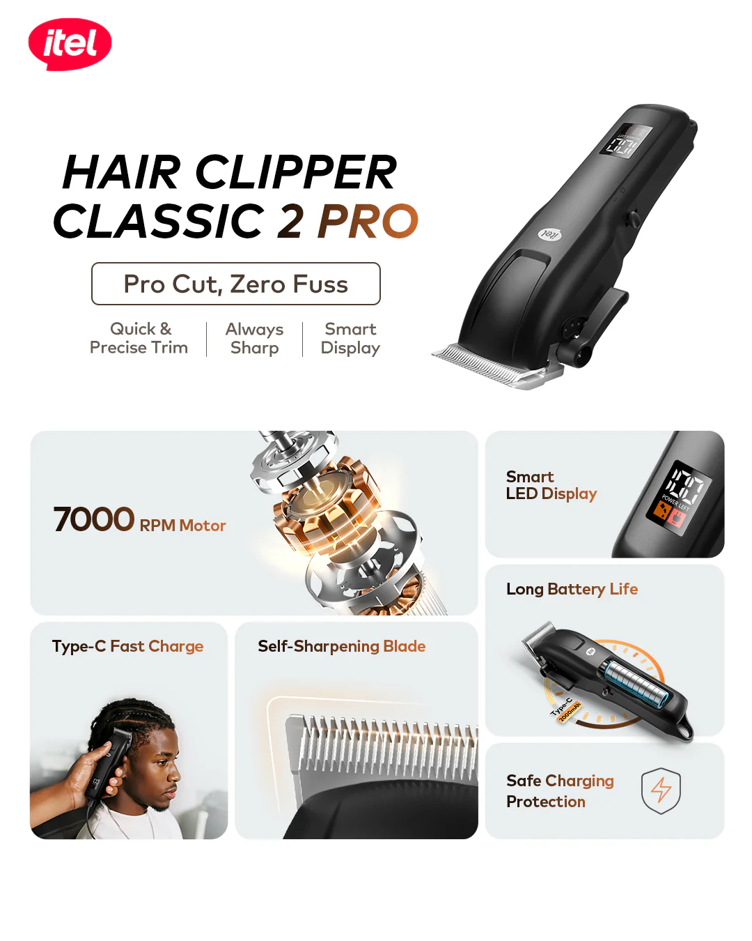 itel Hair Clipper IHC 33 Pro | Champions Promo - Image 2