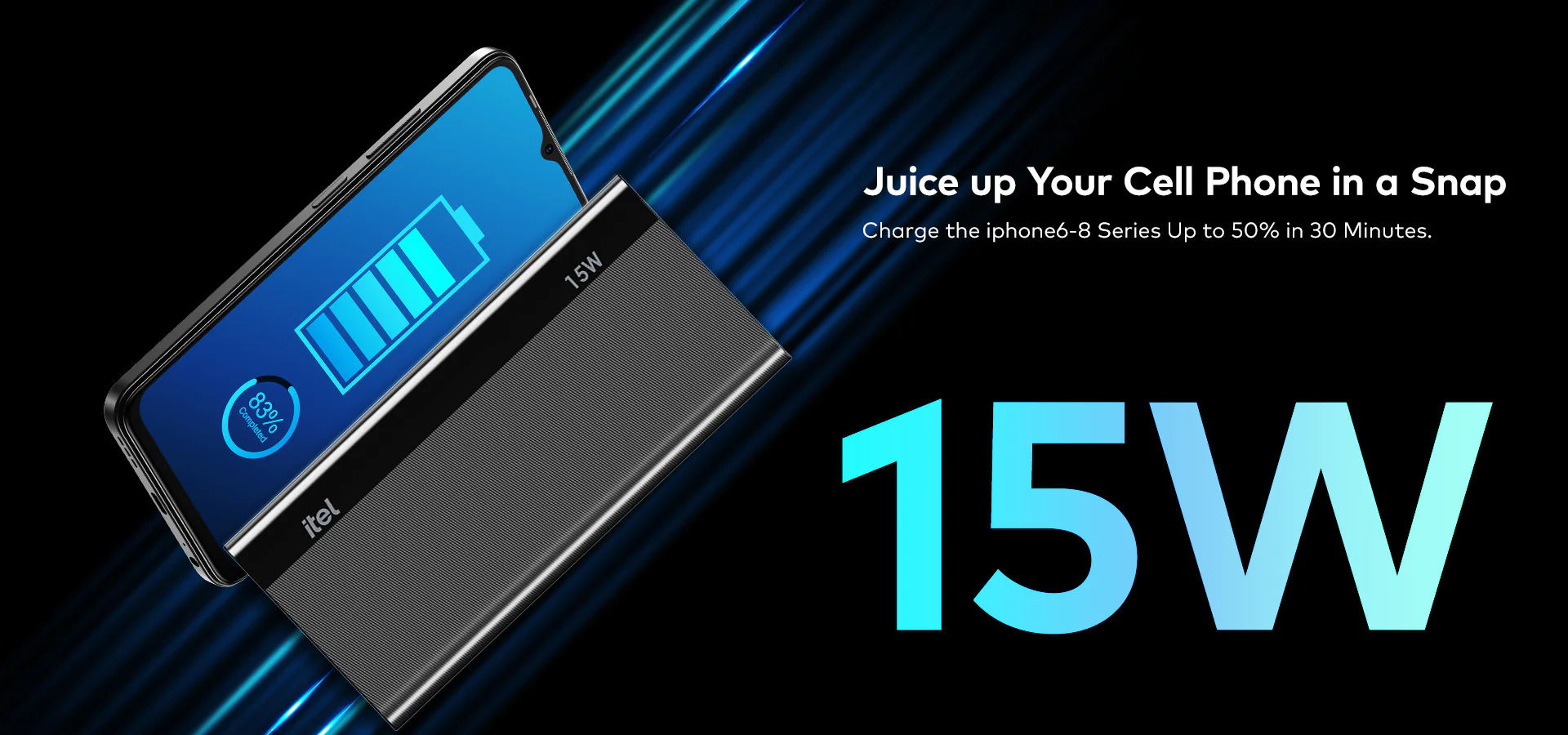 itel 20000mAh T162 15W Type-C Output Fast Charging Power Bank - Image 6