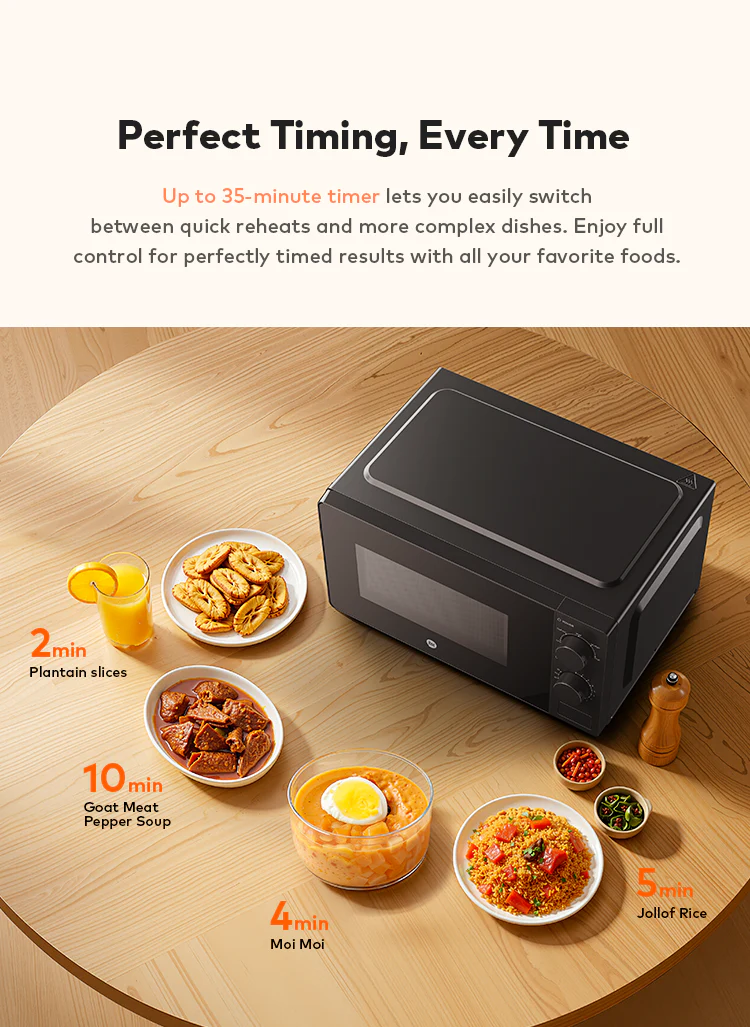 itel 20L Microwave Oven – 5 Power Levels, Defrost Function & 35-Min Timer - Image 5