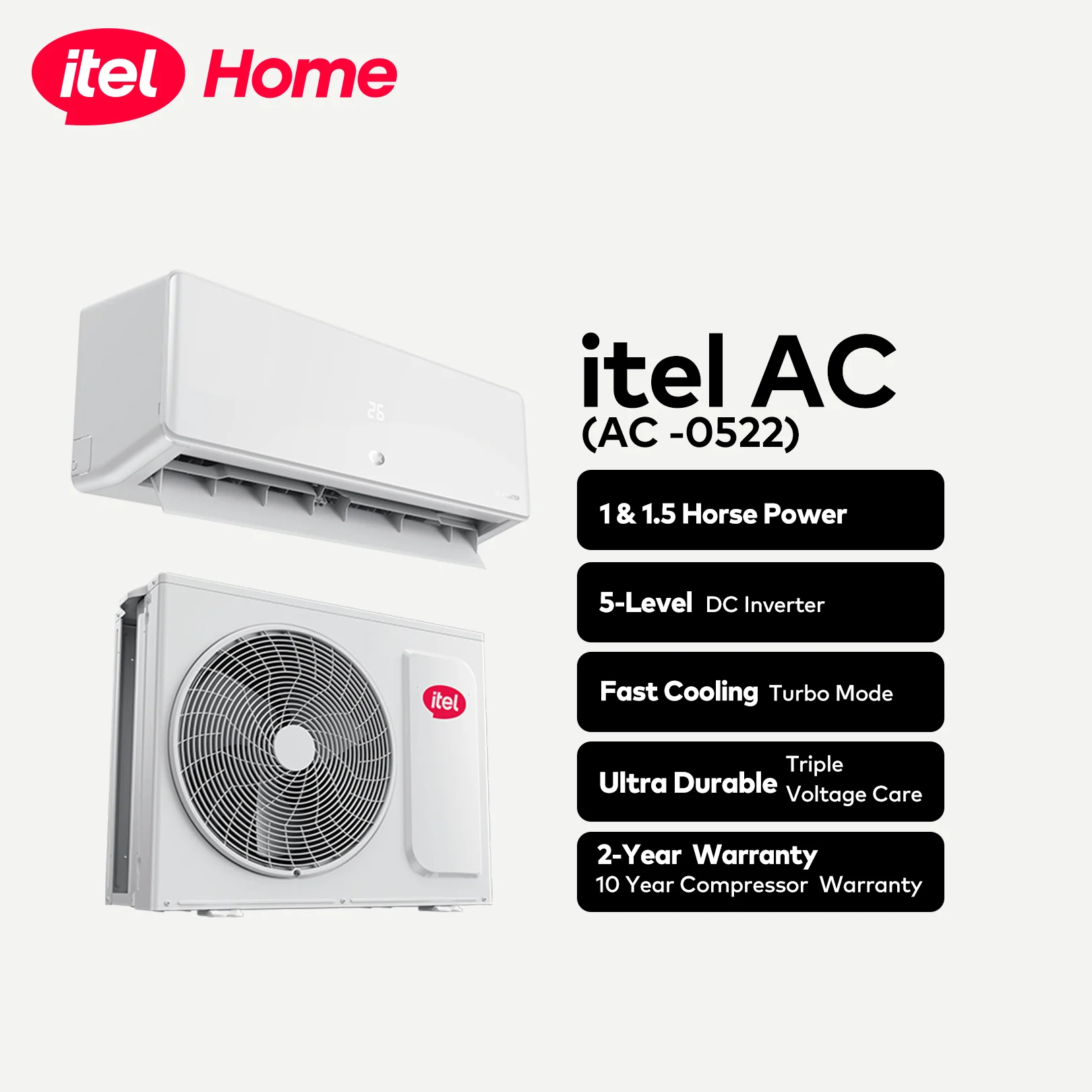 itel AC (AC-0522) Split Air Conditioner - Pre Sale