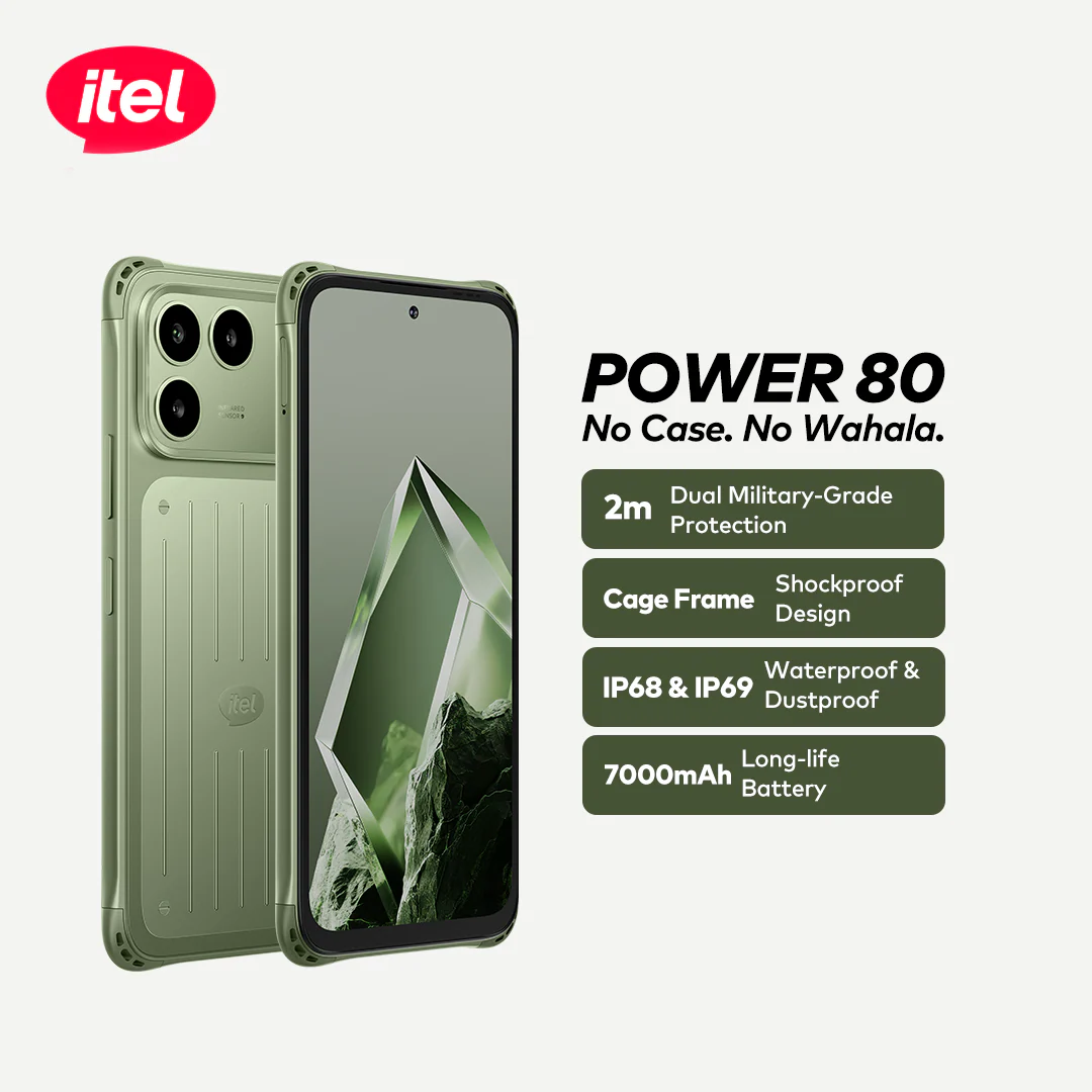 itel Power 80 Smartphone – 7000mAh Long-Life Battery, IP68 & IP69 Waterproof, 2m Military-Grade Protection - Image 2