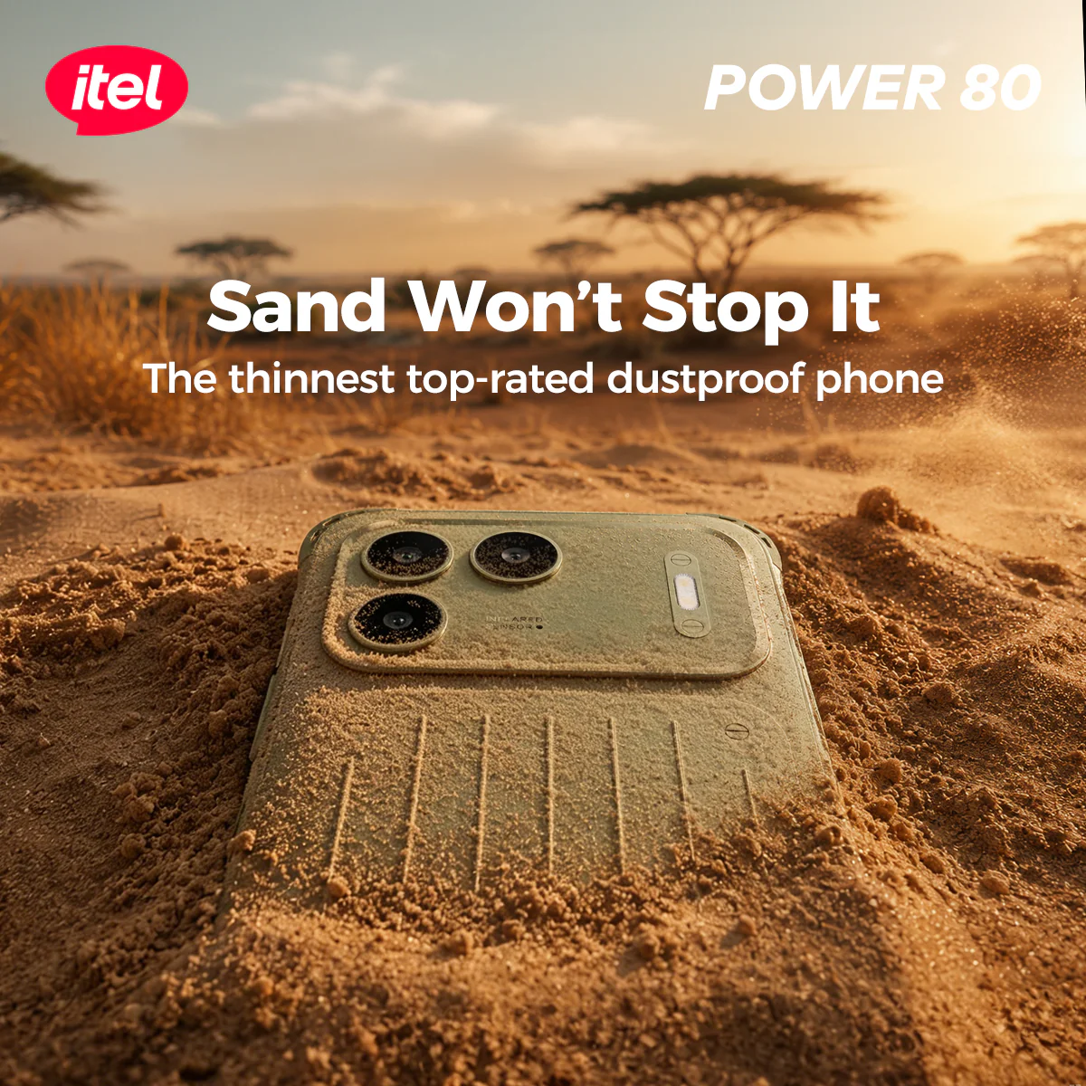 itel Power 80 Smartphone – 7000mAh Long-Life Battery, IP68 & IP69 Waterproof, 2m Military-Grade Protection - Image 4