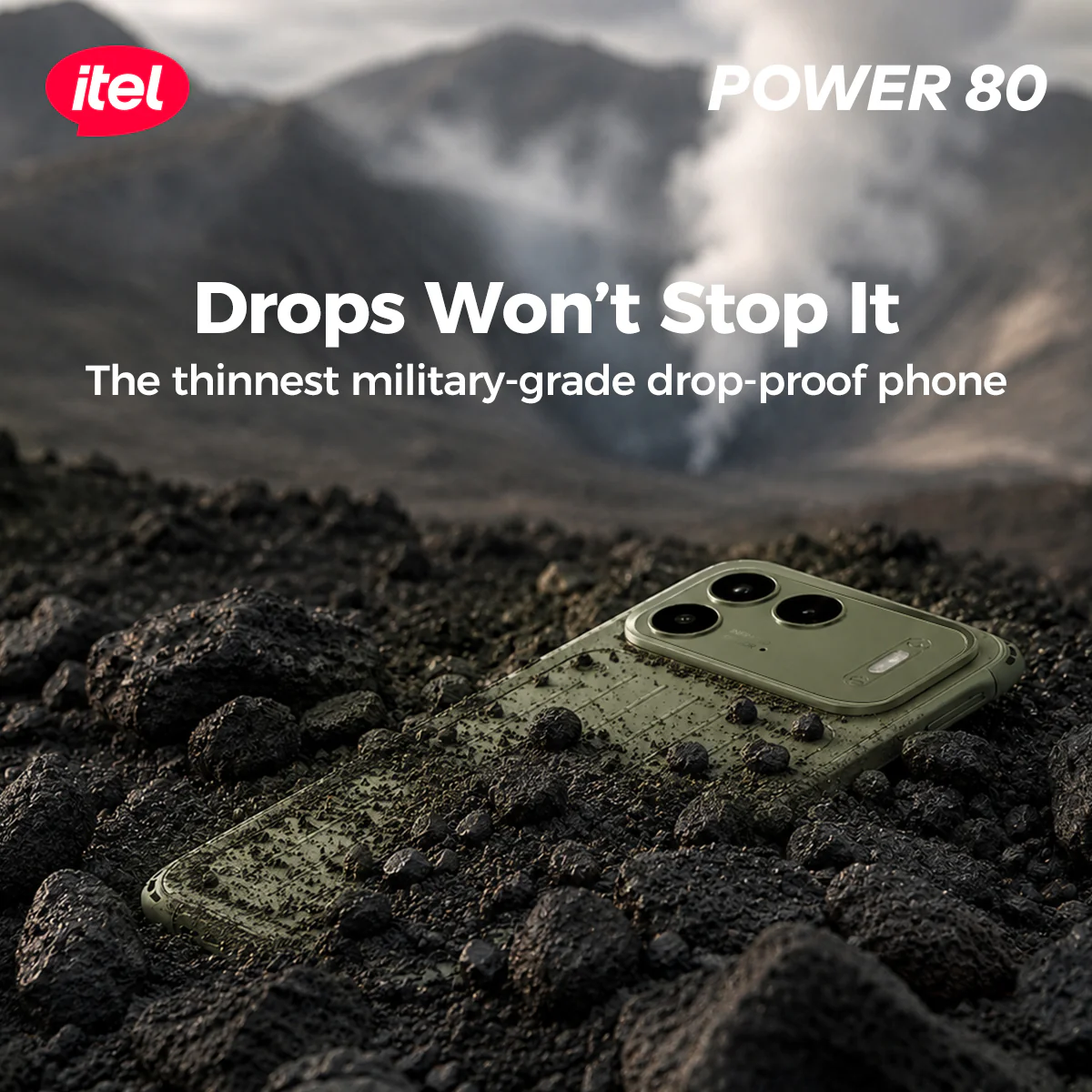 itel Power 80 Smartphone – 7000mAh Long-Life Battery, IP68 & IP69 Waterproof, 2m Military-Grade Protection - Image 5