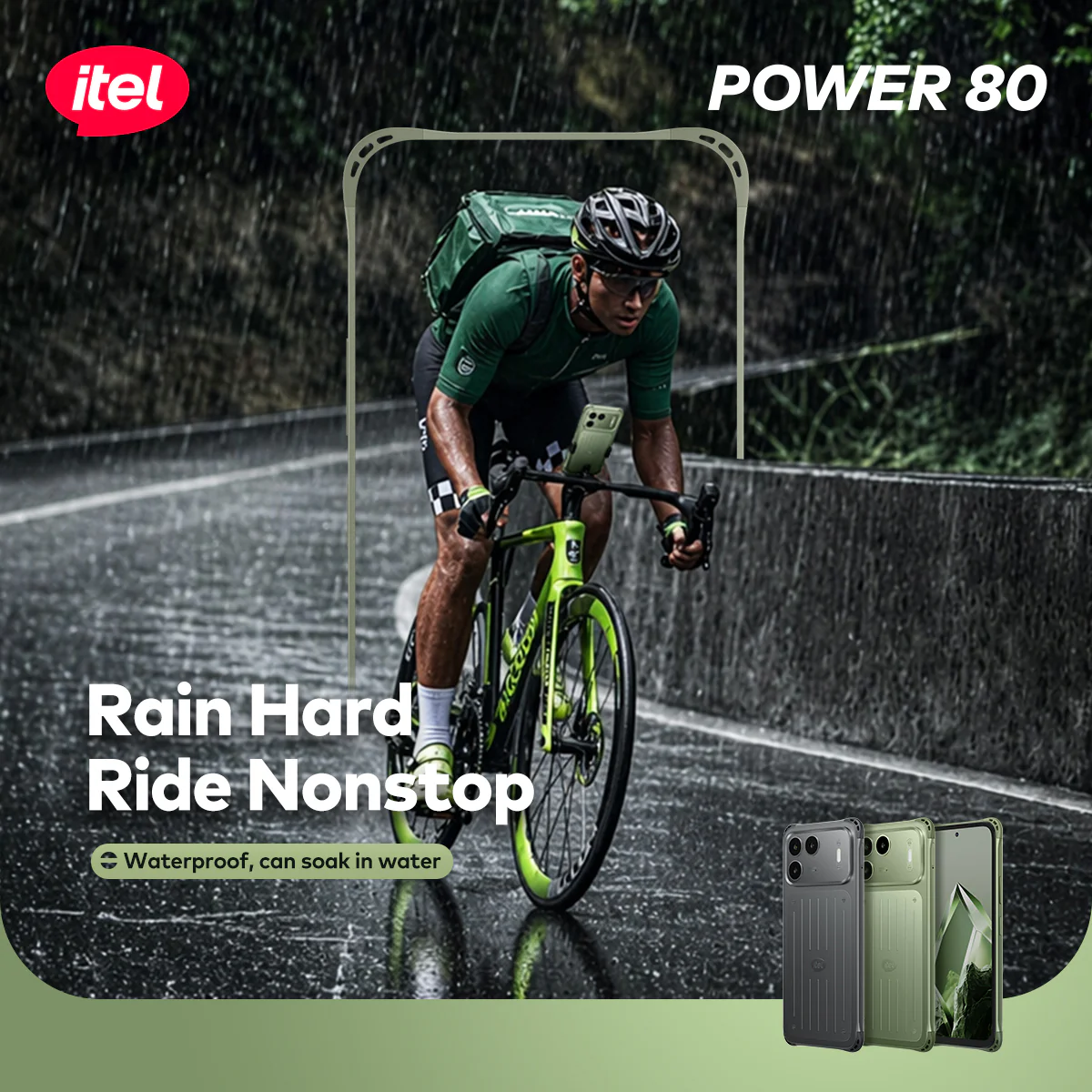 itel Power 80 Smartphone – 7000mAh Long-Life Battery, IP68 & IP69 Waterproof, 2m Military-Grade Protection - Image 8