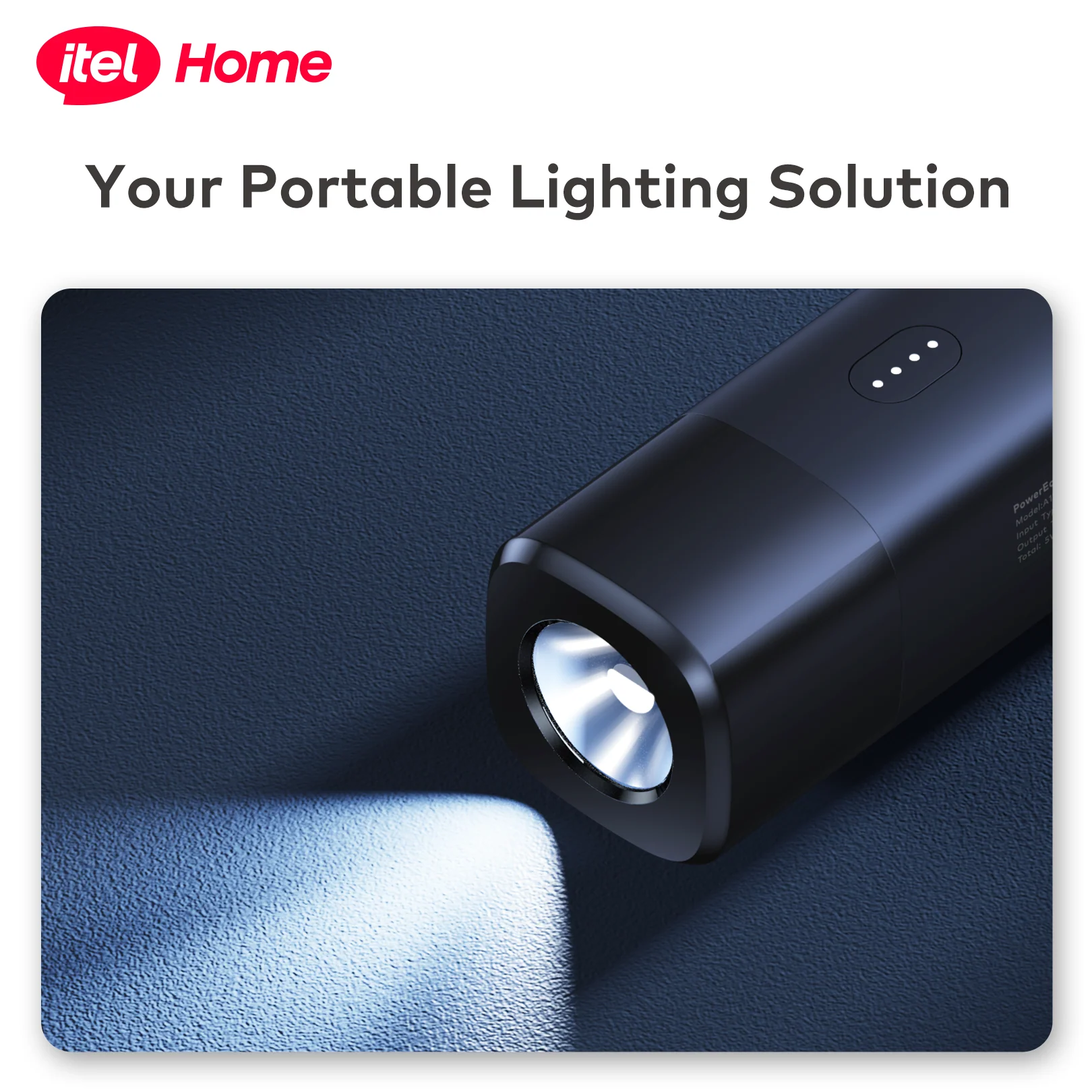 itel PowerEasy1 5000 A1110 Power-Bank 12W Fast Charging Built-in Cable Torch - Image 4