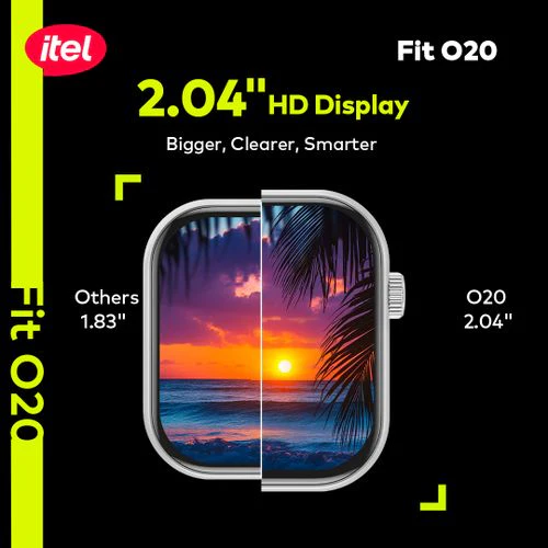 itel SmartWatch Fit 020 2.04" HD Display IP68 AI-Powered New O20 - Image 6