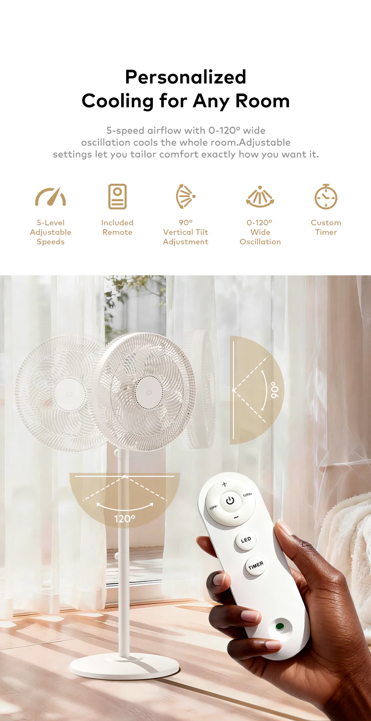 itel 16 Inch Solar Rechargeable Standing Fan-IF-SC16ST - Image 7