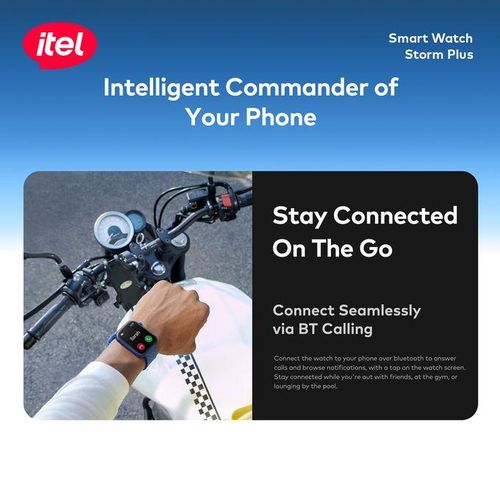 itel Storm Plus SmartWatch ISW-015 – 2.01" HD Display, IP68 Waterproof, Bluetooth Calling, AI Voice Assistant, 100+ Sports Modes - Image 3
