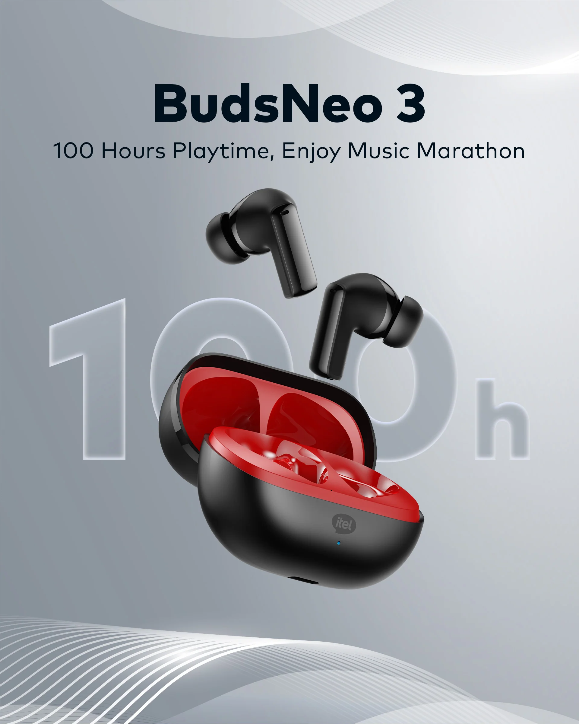 itel TWS BUDSNEO 3 Earbuds Earpods BUDS NEO 3 100Hours ENC - Image 2
