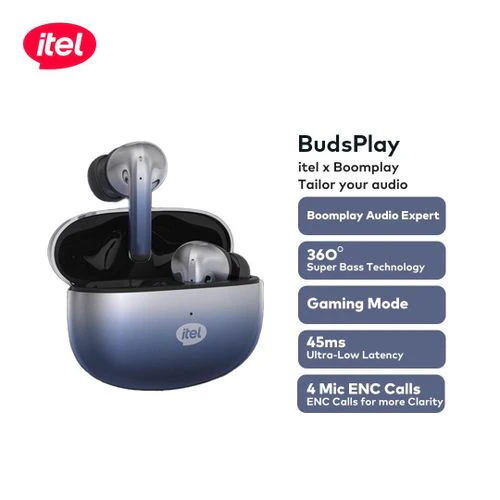 BudsPlay Earbuds 4 Mic ENC Gaming Mode Co-branded Boomplay