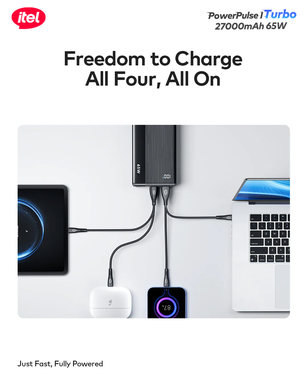 PowerPulse Turbo A1980 Power-Bank 27000mAh 65W Fast Charging Laptop Compatibility - Image 6